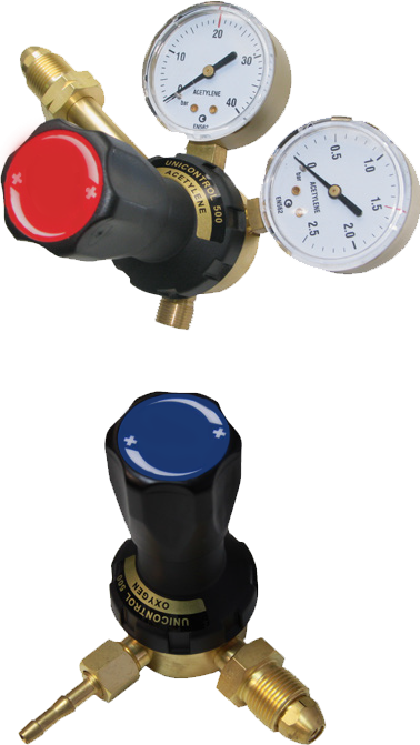 Acetylene regulator, oxygen regulator, propane regulator